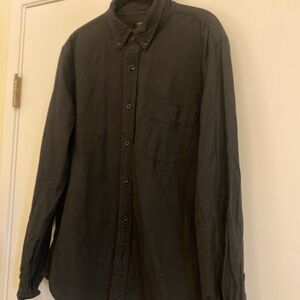 J. Crew Men's Dark Gray Casual Button-Down Shirt